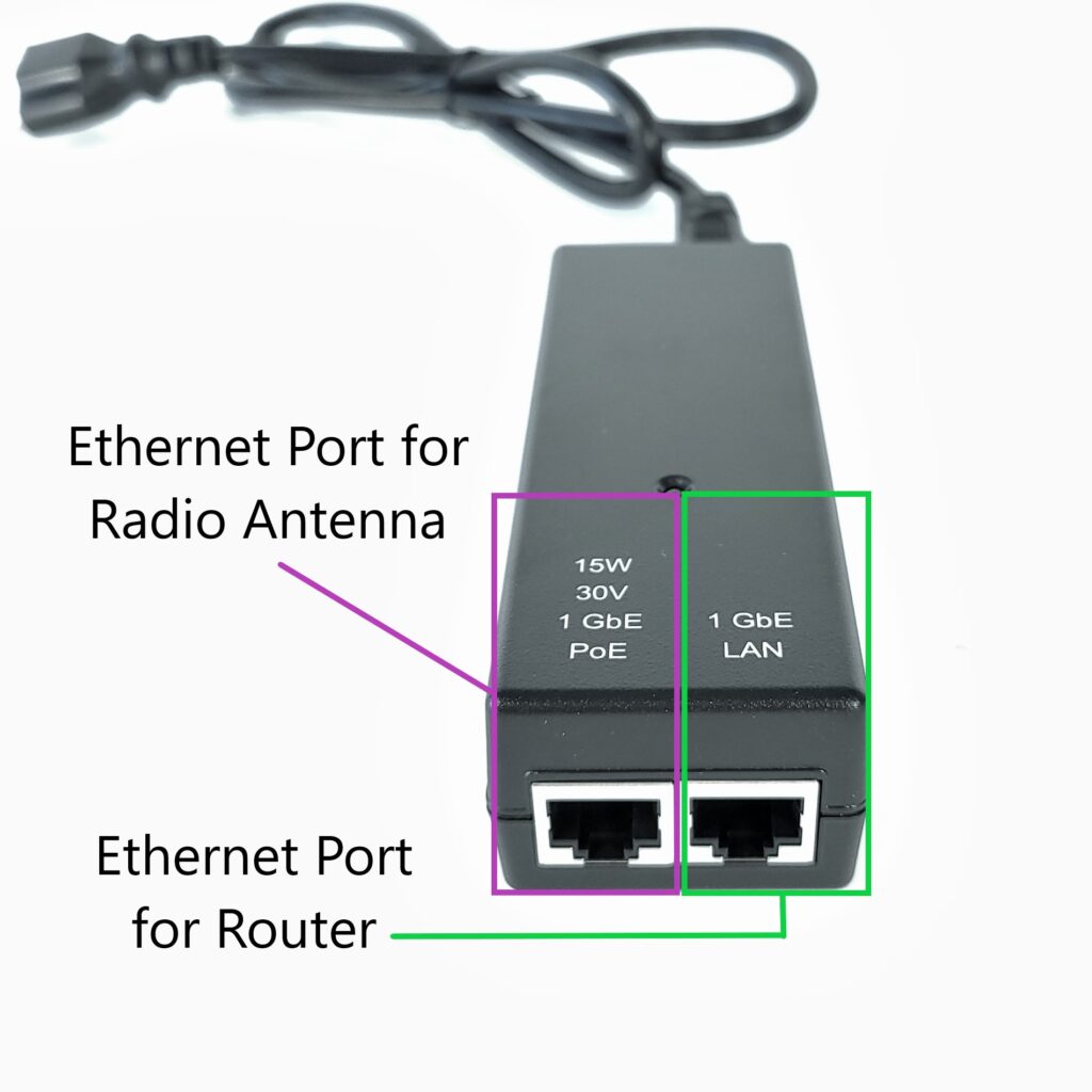 power supply for wireless internet radio antenna