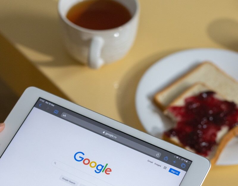 person using a web browser