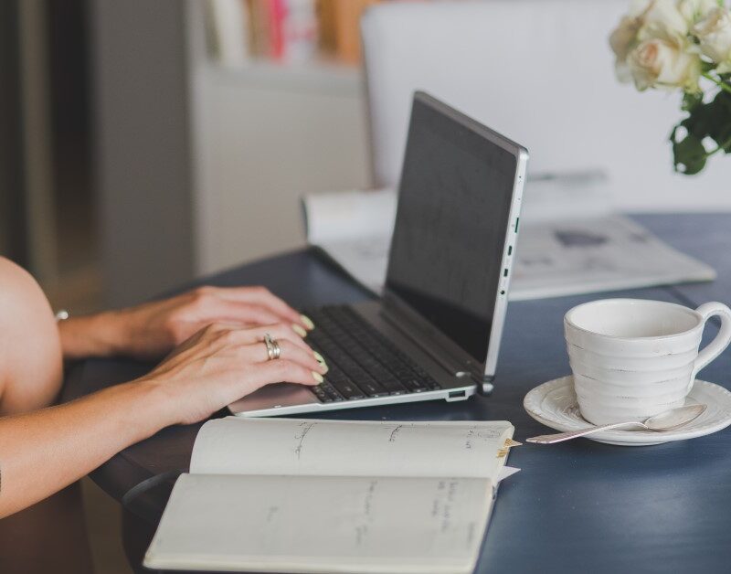 remote worker enjoying coffee