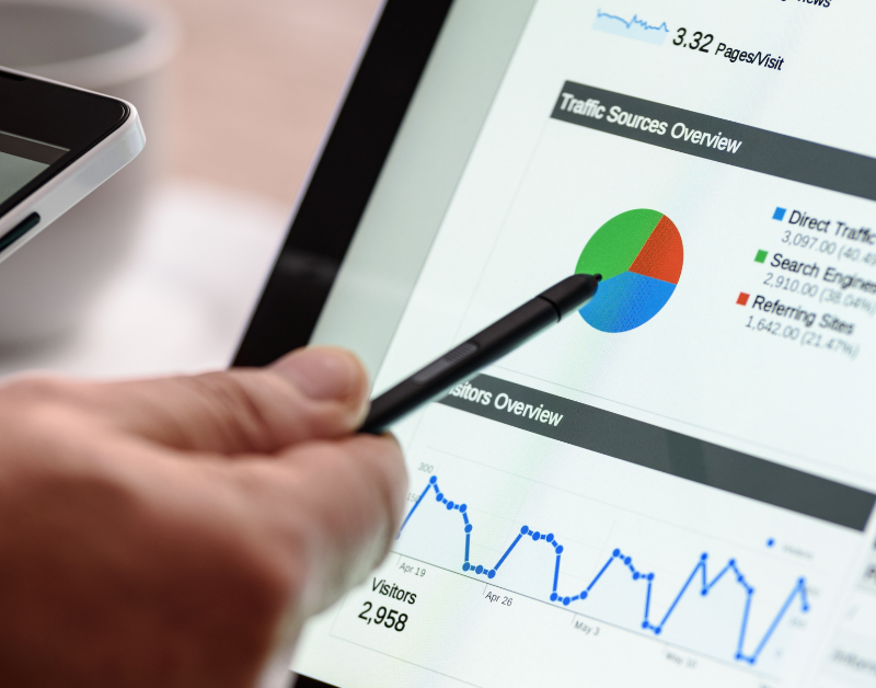 person checking local seo metrics