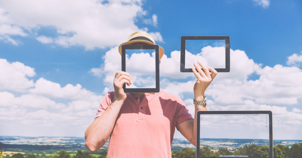 computers with sky background symbolizing windows 11 update