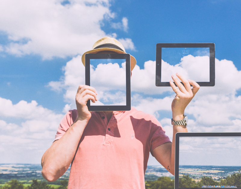 computers with sky background symbolizing windows 11 update